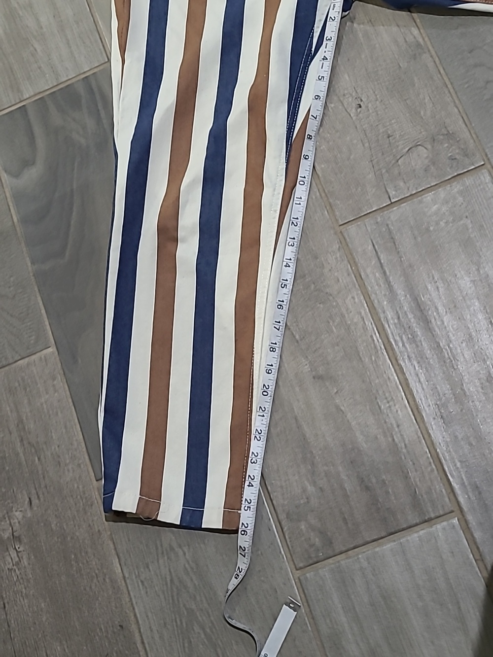 Striped Straight Leg Ankle Jeans Size 31/12 - Picture 10 of 12